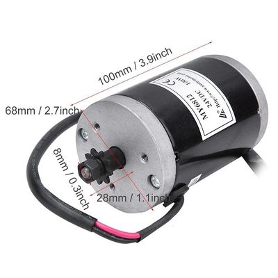 전기 자전거 스쿠터 전자 자전거 컨트롤러 브러쉬 모터 24V 100w 벨트 릴리와 함께 고속