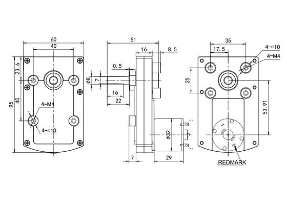 24v 32mm 직류 브러쉬 DC 모터 은하 가구와 낮은 소음 수준 75dB