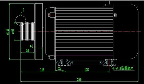 2.0HP AC 모터 트레이드밀 220V/110V 180-4800RPM 등급 주파수 50Hz 트레이드밀