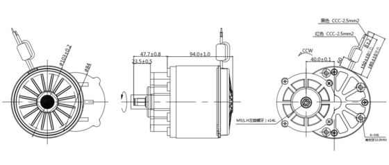 24V 250W / 350W 고토크 101mm 기어 DC 전기 모터 기계 필수