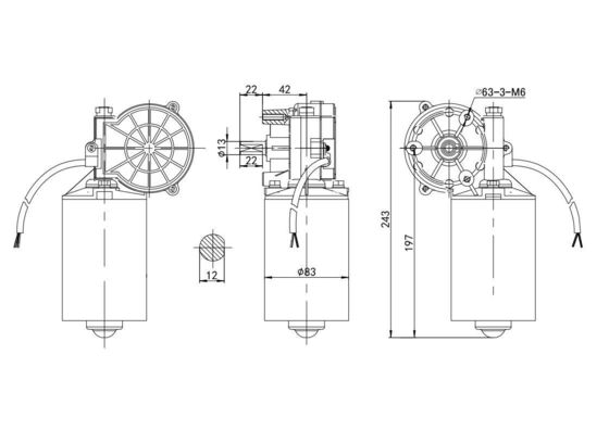 150kW 전기 모터 골프 자동차 DC 브러쉬리스 DC 모터 24v 영구 자석 건설