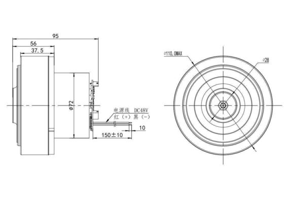 110mm 지름 IE 1 40000rpm 58w 220v DC 전기 모터 트레드밀 트레드밀