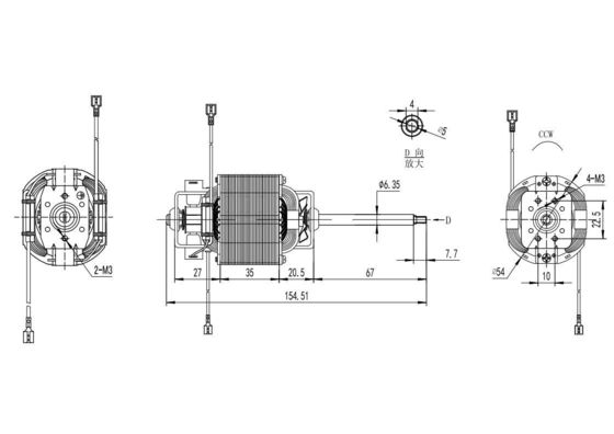 110v 220v AC 유니버설 전기 모터 트레드밀 300w 11000rpm 12000rpm 54mm 50/60Hz