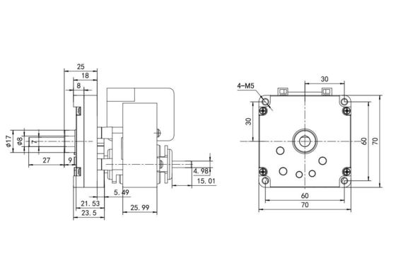 트레드밀 모터 고토크 저소음 110V 61mm AC 전기 모터 D 샤프트