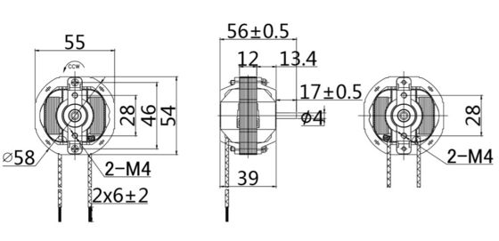 낮은 소음 단相 보편 AC 모터, 높은 토크 2000-3000rpm AC 트레드밀 모터