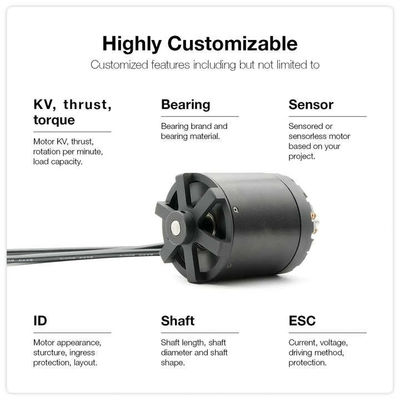 영구 자석 4kw 출력 전력 전기 서프보드용 작은 브러쉬리스 DC 모터